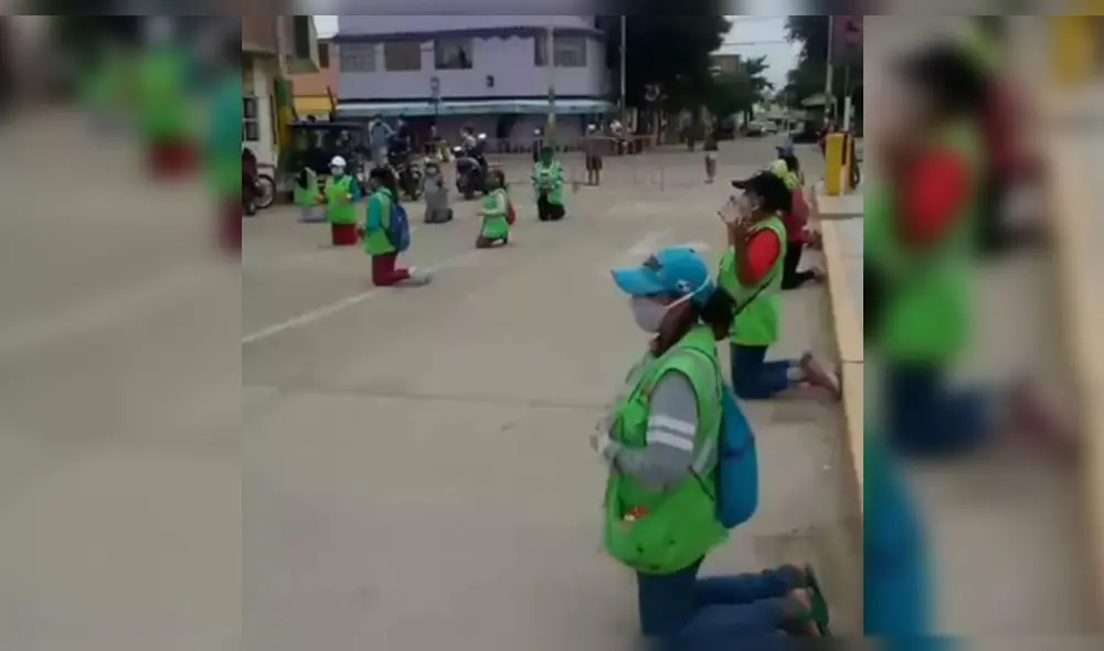 Los trabajadores fueron hasta los exteriores de la Municipalidad de Castilla.