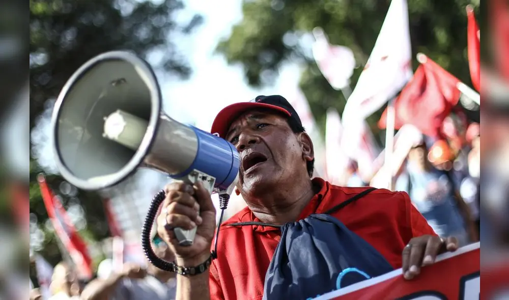  CGTP marcharon contra la reforma laboral [FOTOS]