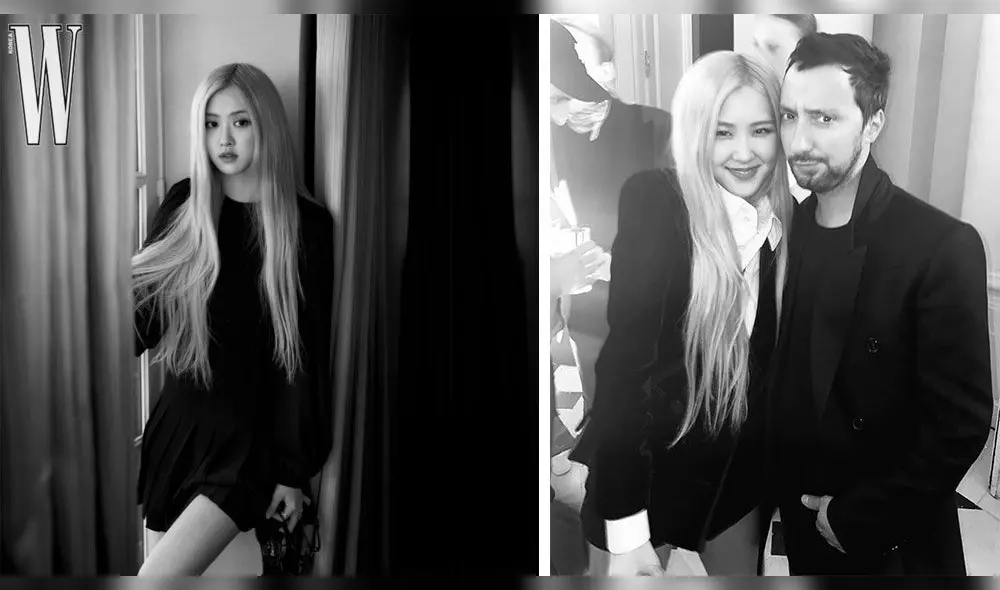 BLACKPINK: Rosé  junto al diseñador de Saint Laurent, Anthony Bacarello.
