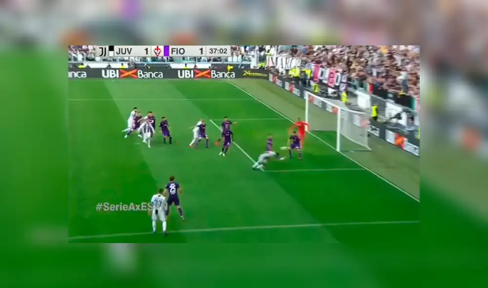 Juventus vs Fiorentina: Alex Sandro se lanzó de ‘palomita’ y decretó el 1-1 [VIDEO]