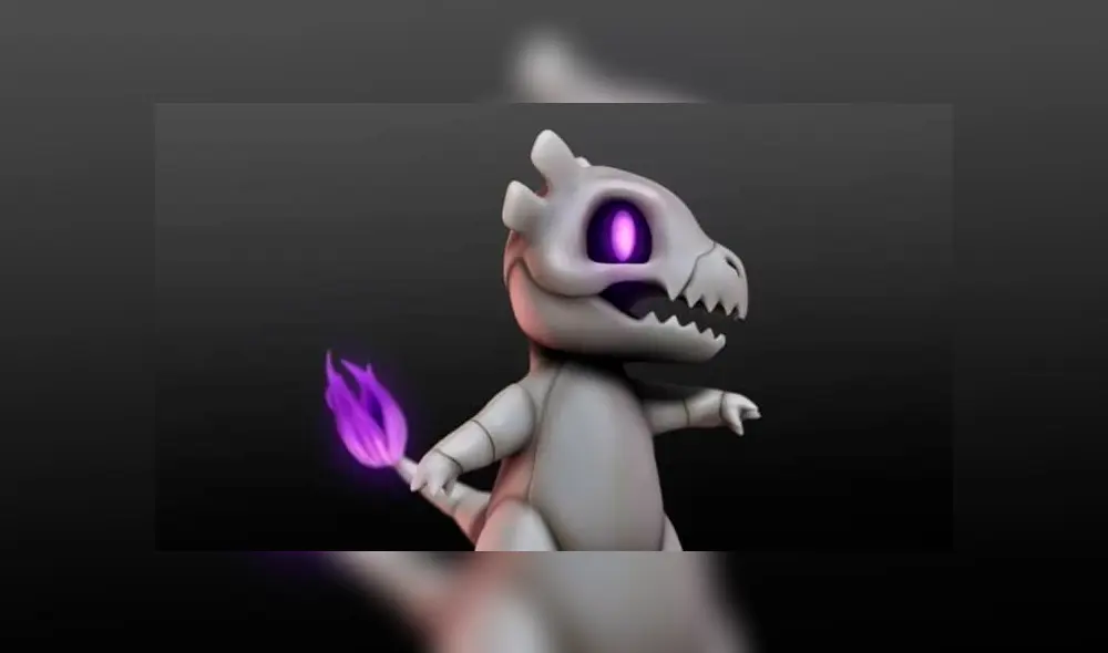 Un diseño se ha hecho viral en redes sociales, pues muestra a un Charmander esquelético de tipo fantasma.