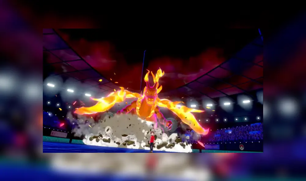Charizard forma Gigamax en Pokémon Escudo y Espada.