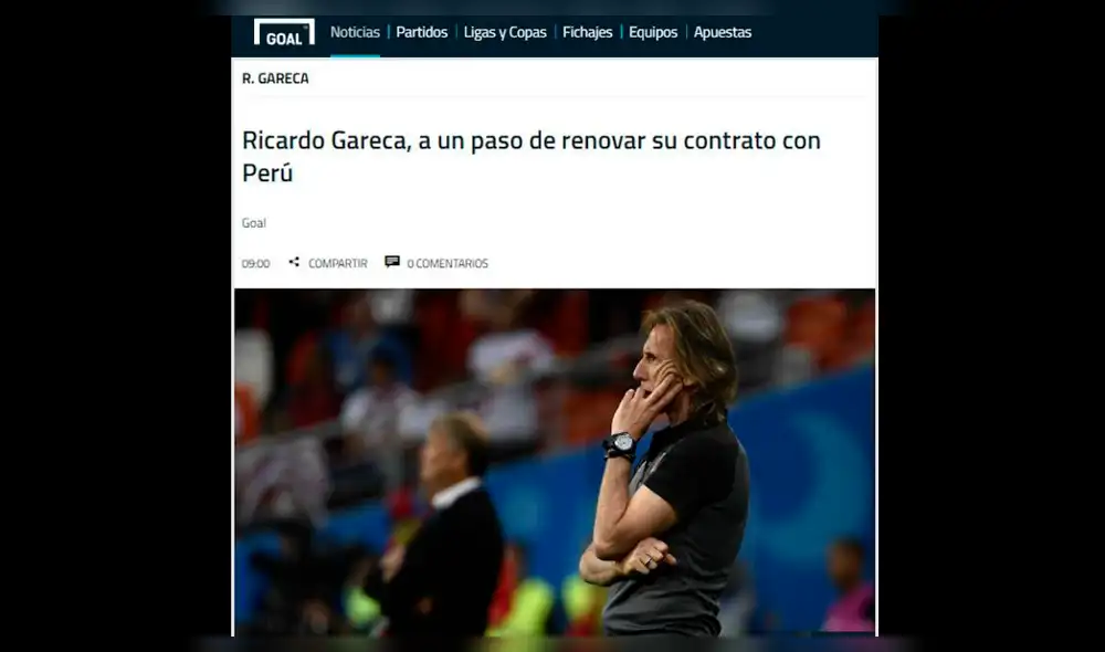 Ricardo Gareca fue noticia internacional tras su casi renovación con Perú