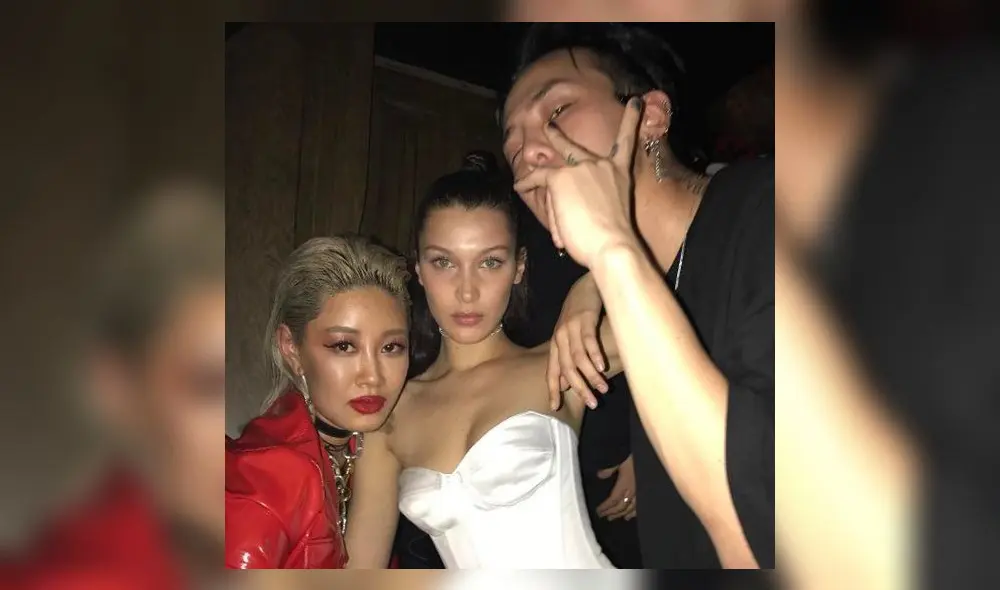 GD y Bella Hadid celebrando en el evento cerrado de la marca PEACEMINUSONE. GD y Bella Hadid celebrando en el evento cerrado de la marca PEACEMINUSONE.