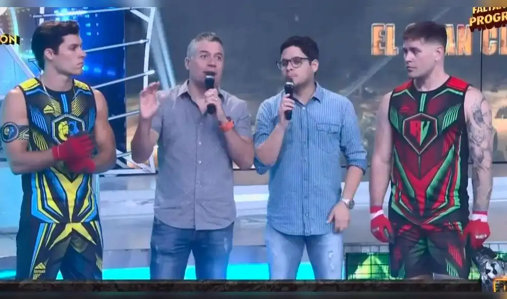 Gian Piero Díaz y Mathías Brivio bromean en "Esto es Guerra" por polémica entre Gisela Valcárcel y Tula Rodríguez Gian Piero Díaz y Mathías Brivio bromean en "Esto es Guerra" por polémica entre Gisela Valcárcel y Tula Rodríguez