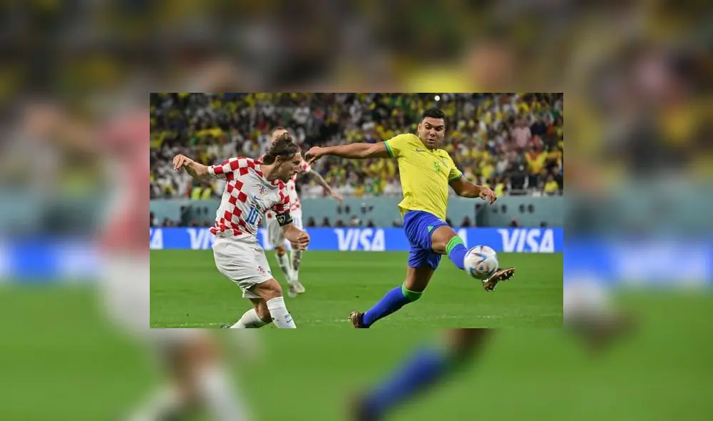 Luka Modric enfrentando a Brasil por los cuartos de final de Qatar 2022. Foto: AFP