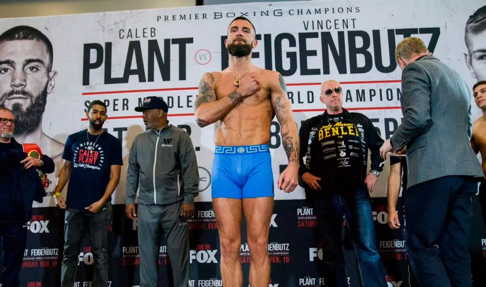 Sigue el Caleb Plant vs. Vincent Feigenbutz EN VIVO HOY sábado 15 vía FOX y FOX Action. Foto: Prensa PBC
