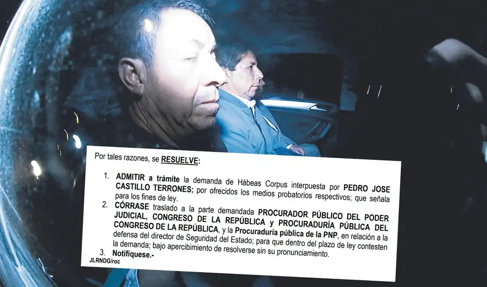 Pedro Castillo habeas corpus Foto: composición/La República