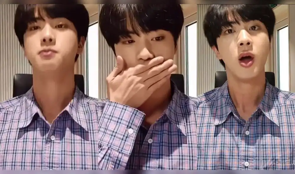 Jin pasó incómodo momento durante transmisión de V Live.