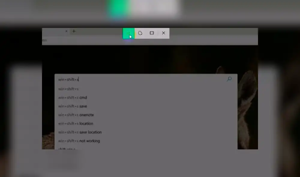 Si pulsas dichas teclas aparecerán estas cuatro opciones en la parte superior. Foto: Captura / YouTube.