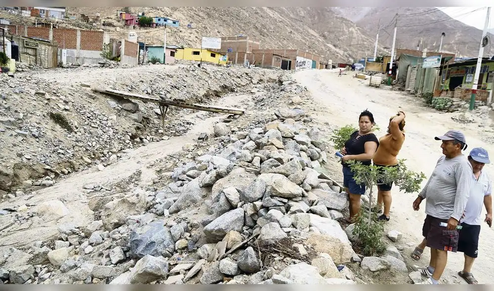 La quebrada más grande de Chosica en riesgo muy alto