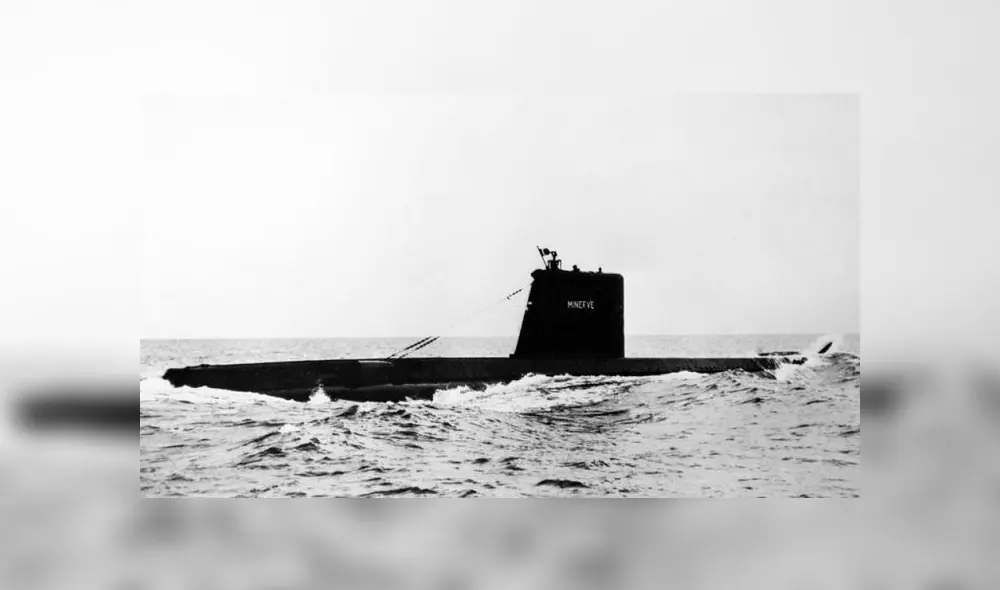 Submarino 'Minerve', algunos años antes de su desaparición. Foto: KEYSTONE-FRANCE A TRAVÉS DE GETTY Submarino 'Minerve', algunos años antes de su desaparición. Foto: KEYSTONE-FRANCE A TRAVÉS DE GETTY