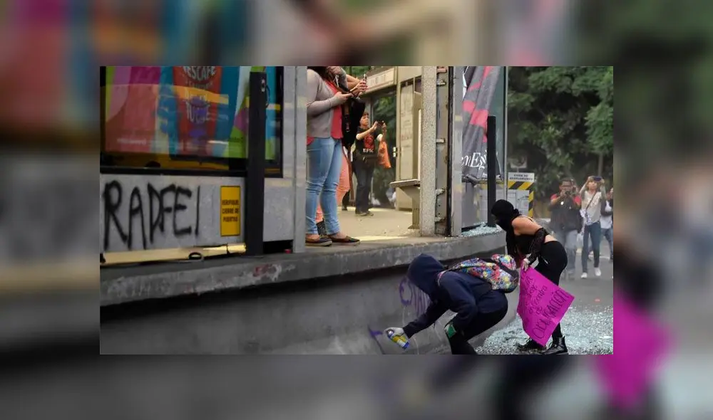 Marcha Feminista en México 2019. Foto: EFE.