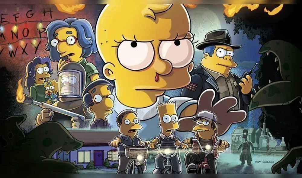 Los Simpson parodian a Stranger Things
