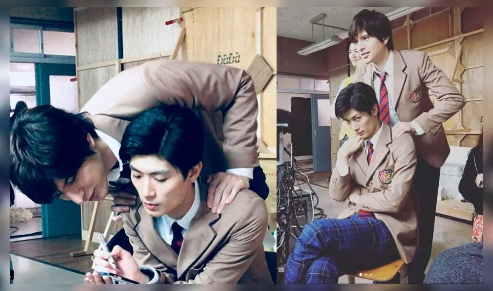 Yu Shirota y Haruma Miura en el set del jdrama Otona Koukou (TV Asahi, 2017) . Crédito: Instagram Yu Shirota y Haruma Miura en el set del jdrama Otona Koukou (TV Asahi, 2017) . Crédito: Instagram