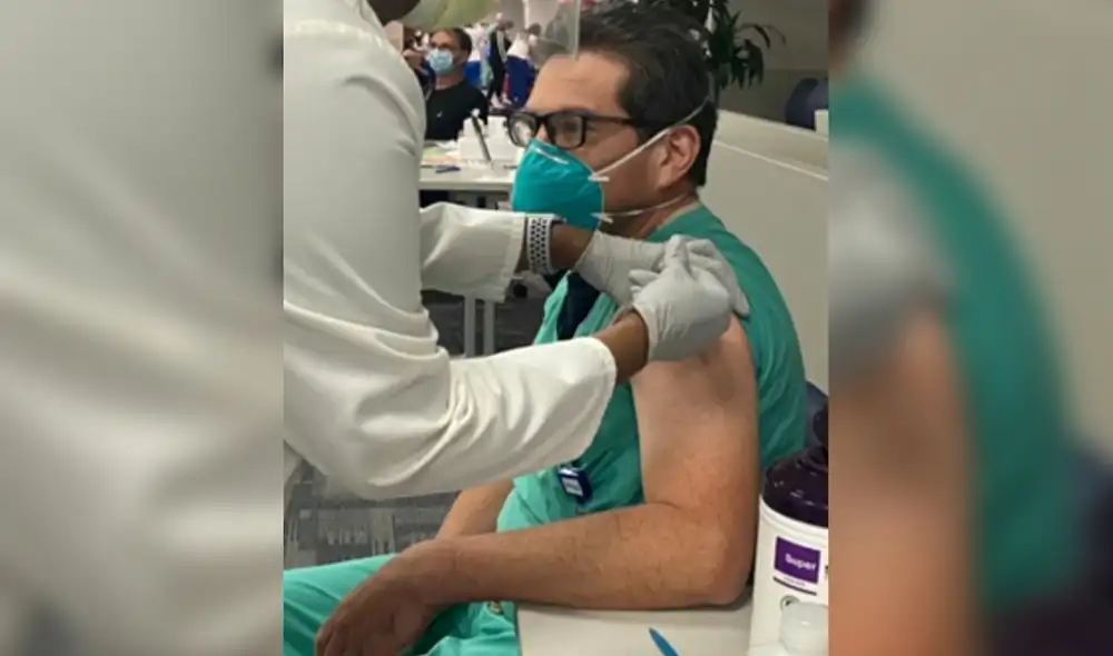 Cardiólogo peruano recibirá segunda dosis dentro de 21 días. Foto: captura de RPP