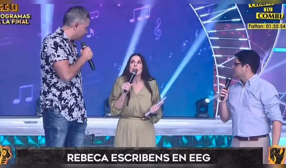 Rebeca Escribens llama “pedazos de adefesio” a conductores de “EEG” en divertido sketch Rebeca Escribens llama “pedazos de adefesio” a conductores de “EEG” en divertido sketch