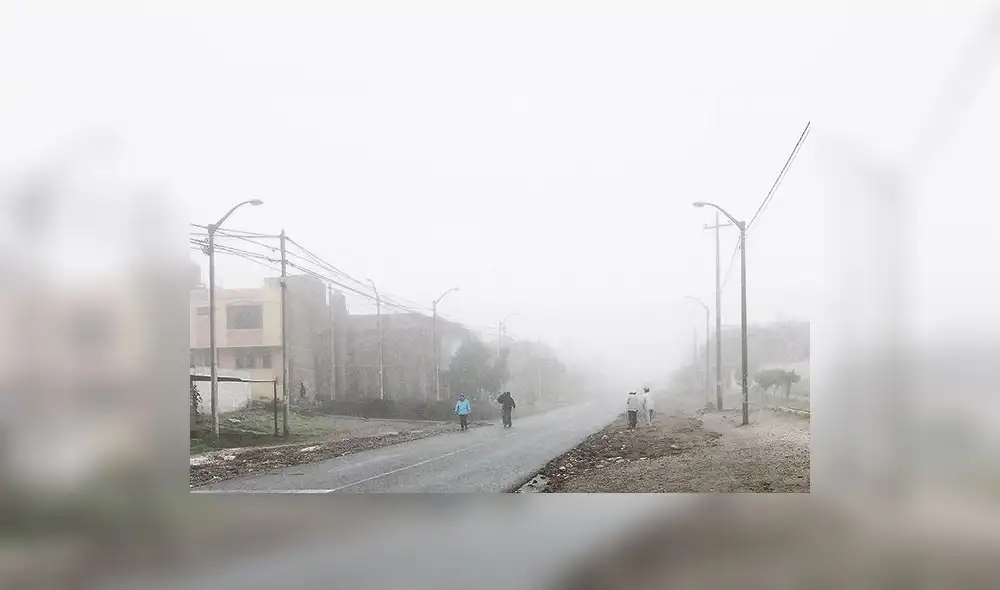 Lluvias y neblina afectan región Arequipa
