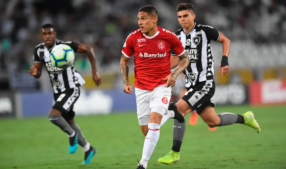 Paolo Guerrero le dio la victoria al Internacional sobre Botafogo por la fecha 36 del Brasileirao 2019. | Foto: @SCInternacional Paolo Guerrero le dio la victoria al Internacional sobre Botafogo por la fecha 36 del Brasileirao 2019. | Foto: @SCInternacional