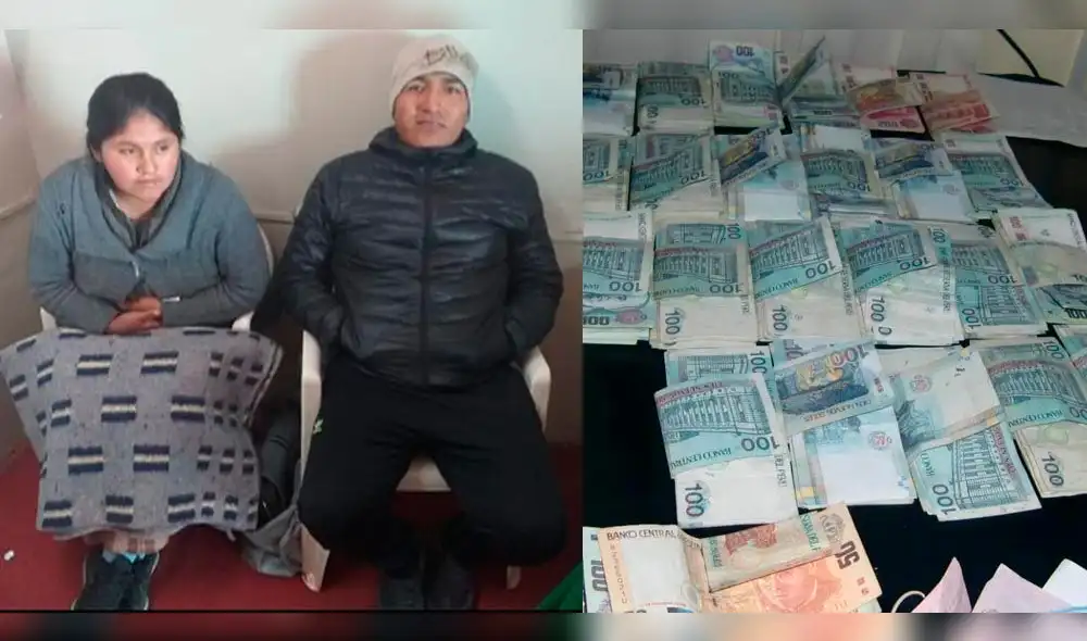 En Puno detienen a pareja que llevaba S/ 23 mil y oro de dudosa procedencia 