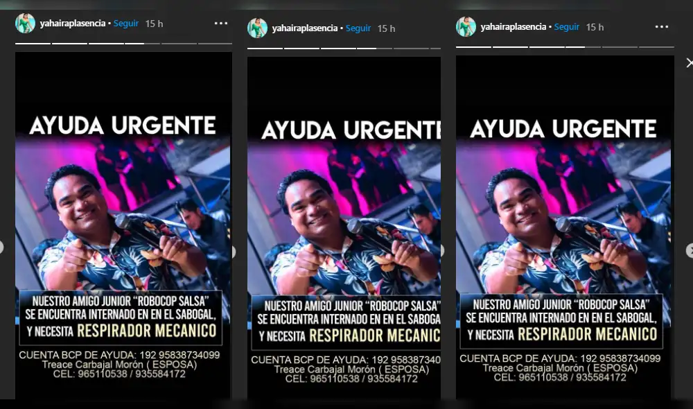 Yahaira Plasencia pide ayuda para salvar la vida de su amigo Junior Antonio, Robocop salsa Yahaira Plasencia pide ayuda para salvar la vida de su amigo Junior Antonio, Robocop salsa