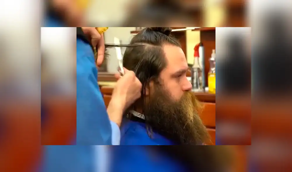 Facebook viral: ‘barber shop’ hace drástico cambio de look a hombre que no se cortaba el pelo en años [VIDEO]