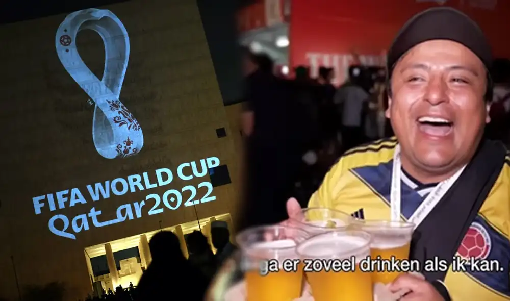 El hincha colombiano se quejó del precio que tuvo que pagar por solo 4 vasos de cerveza. Foto: AFP/captura Sporza