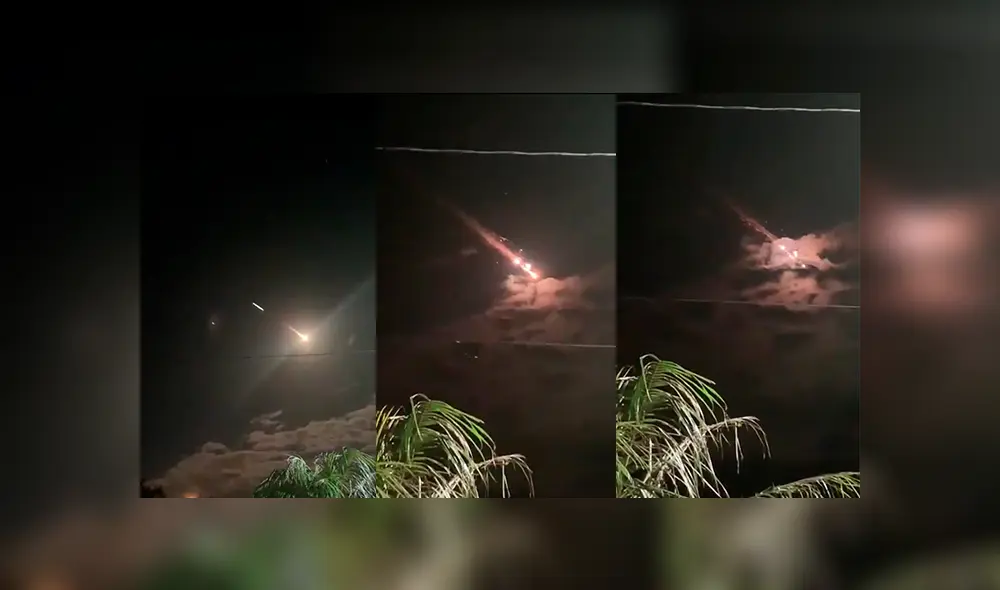 Cae bola de fuego sobre el océano Pacífico