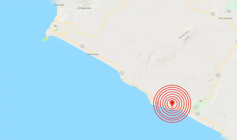 Sismo de 4,0 grados se sintió esta madrugada en Moquegua