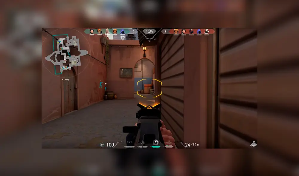 Su sistema de disparo es similar al de CSGO, con físicas de caída semirealistas.