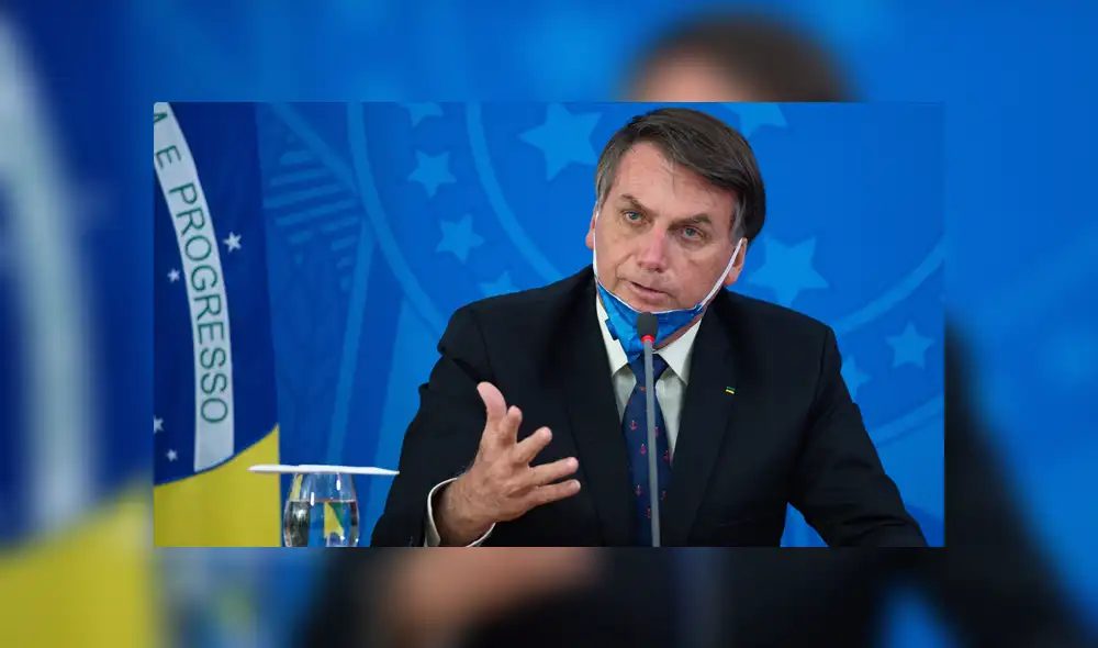 El presidente de Brasil, Jair Bolsonaro, durante una conferencia de prensa en el Palacio de Planalto en Brasilia, Brasil, en marzo. | Foto: Andressa Anholete / Getty Images