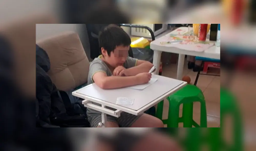 Niño chileno de 10 años de edad. Foto: Twitter. Niño chileno de 10 años de edad. Foto: Twitter.