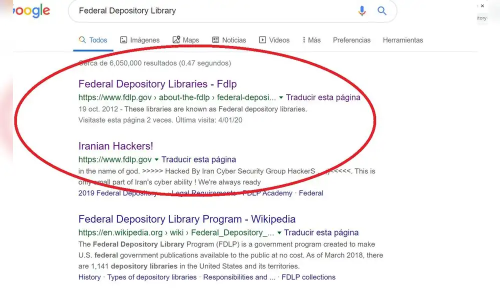 Desconfiguración de sitio web ocurre horas después del ultimátum de Donald Trump. Foto: Difusión.