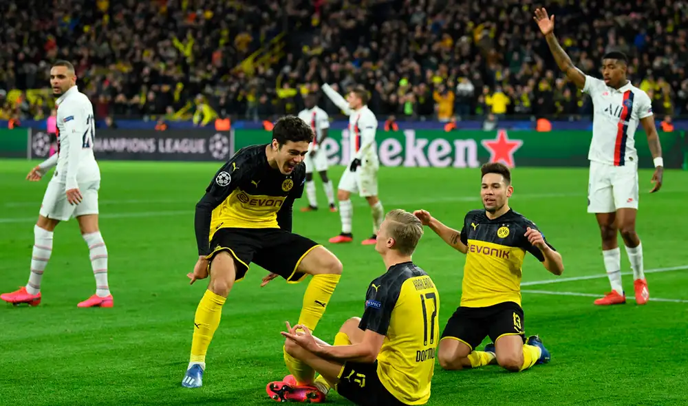 Borussia ante PSG en la Champions League 2020. Borussia ante PSG en la Champions League 2020.