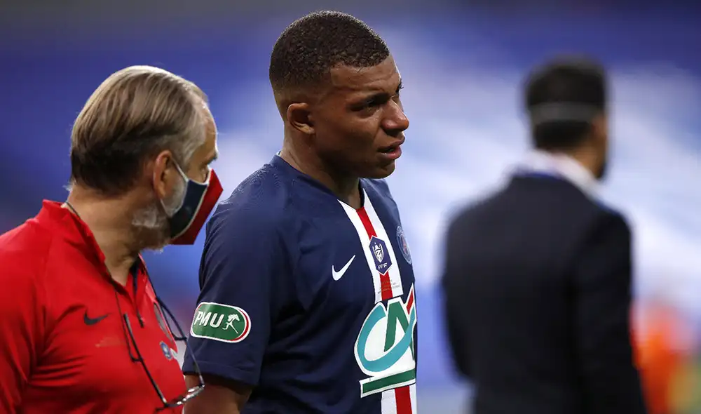 Kylian Mbappé se perdería el duelo contra Atalanta por cuartos de final de la Champions League. Foto: EFE. Kylian Mbappé se perdería el duelo contra Atalanta por cuartos de final de la Champions League. Foto: EFE.