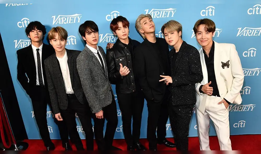 Taehyung, Suga, Jin, Jungkook, RM, Jimin y J-Hope de BTS previo a los Variety Hitmakers 2019. Créditos: Big Hit Entertainment.