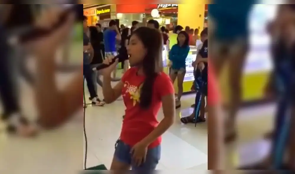 Facebook: Niña sorprende con interpretación de tema “chandelier” en karaoke de centro comercial [VIDEO]