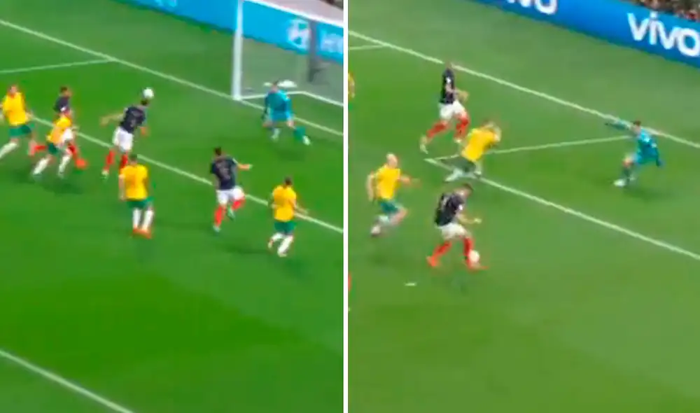 Francia logró remontar el marcador y derrota a los socceroos. Foto: composición LR/DirecTV Francia logró remontar el marcador y derrota a los socceroos. Foto: composición LR/DirecTV