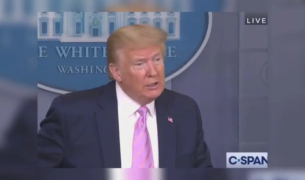 Donald Trump, presidente de EE. UU., habla desde la Casa Blanca. Foto: Captura. Donald Trump, presidente de EE. UU., habla desde la Casa Blanca. Foto: Captura.