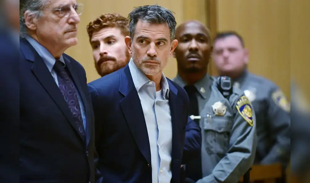 Fotis Dulos, the estranged husband of Jennifer Dulos, a missing mother of five, is arraigned on murder and kidnapping charges in Stamford Superior Court Wednesday, Jan. 8, 2020, in Stamford, Conn. Dulos had been previously charged with evidence tampering in the disappearance of Jennifer Dulos. (Erik Trautmann/Hearst Connecticut Media via AP, Pool)