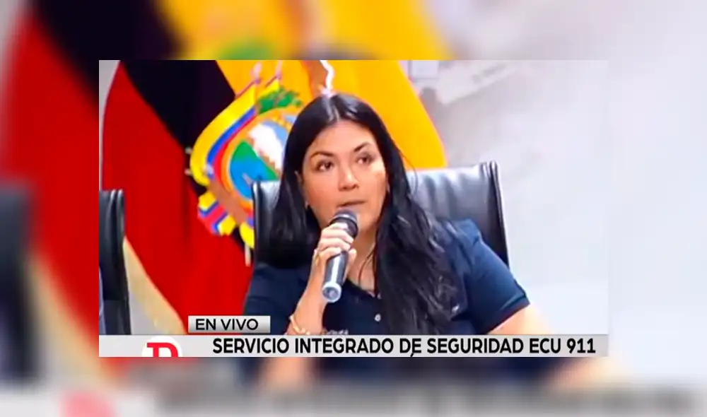 La ministra de Salud Catalina Andramuño hizo el anuncio de la segunda muerte en Ecuador. Captura de video: Twitter.