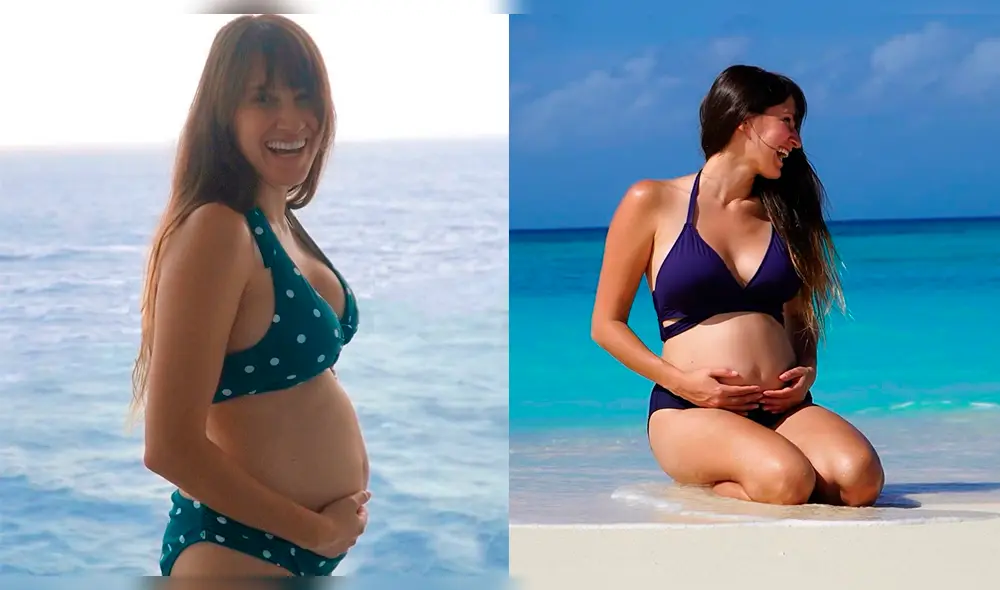 Hanna de HaAsh luce su embarazo en playas del Caribe. Foto: Instagram