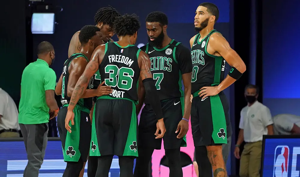 Boston Celtics venció 117-114 a Miami Heat en la primera final del Este de los NBA Playoffs 2020. Foto: AFP