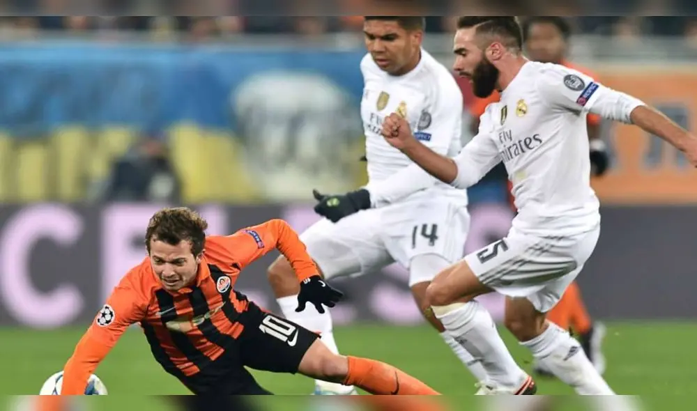 Real Madrid vs Shakhtar Donetsk juegan desde las 12:55 p. m. (hora peruana). Foto: EFE
