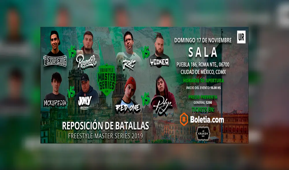 Las jornadas del 17 de noviembre en el auditorio Sala de Ciudad de México y del 14 de diciembre en el Maybach Concert Hall de León recibirá a los mejores freestylers del país azteca.