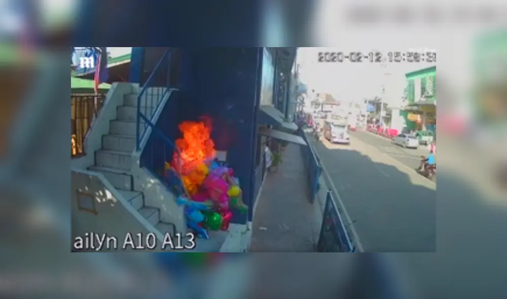 Vendedor de globos con hidrógeno sufre graves quemaduras tras pesada broma de niños [VIDEO]