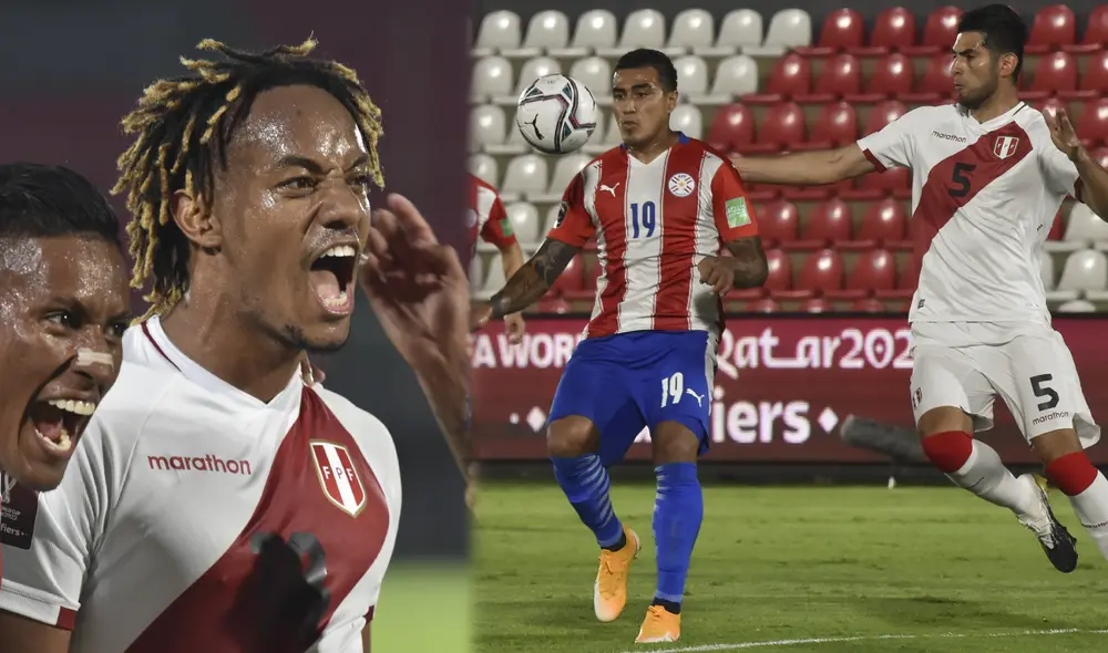 André Carrillo fue la figura de Perú ante Paraguay al anotar dos goles. Foto: AFP