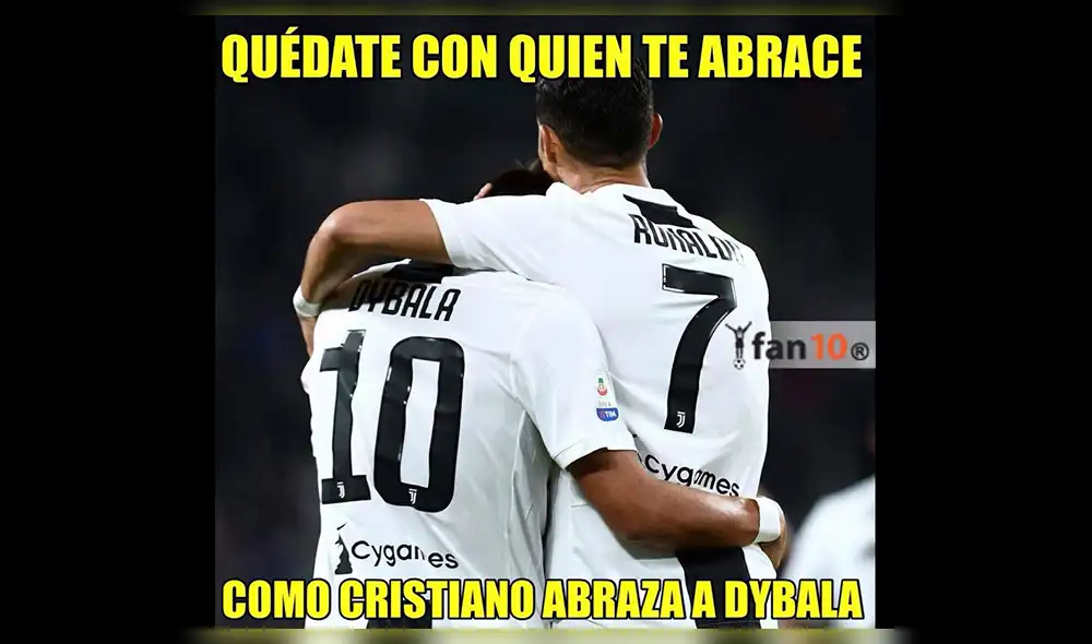 Con Ronaldo como protagonista, los graciosos memes del triunfo de Juventus 