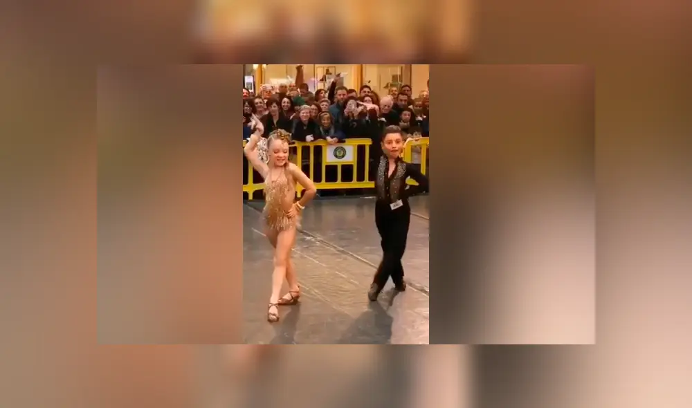 Desliza las fotografías para ver parte de la impecable coreografía que ejecutaron estos dos pequeños talentosos. Foto: Captura/sonideas