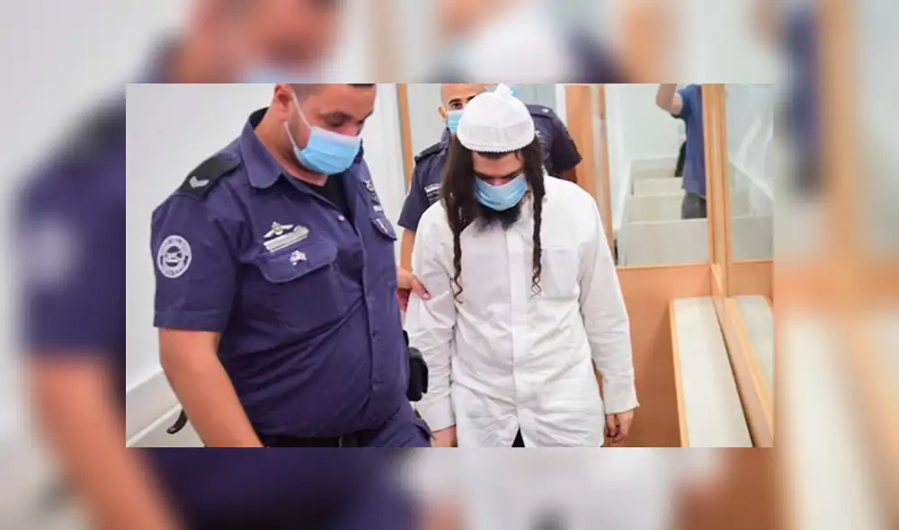 Amiram Ben-Uliel, el extremista israelí que en 2015 incendió una vivienda palestina en Duma y mató a tres de sus residentes. Foto: Avshalom Sassoni / Pool